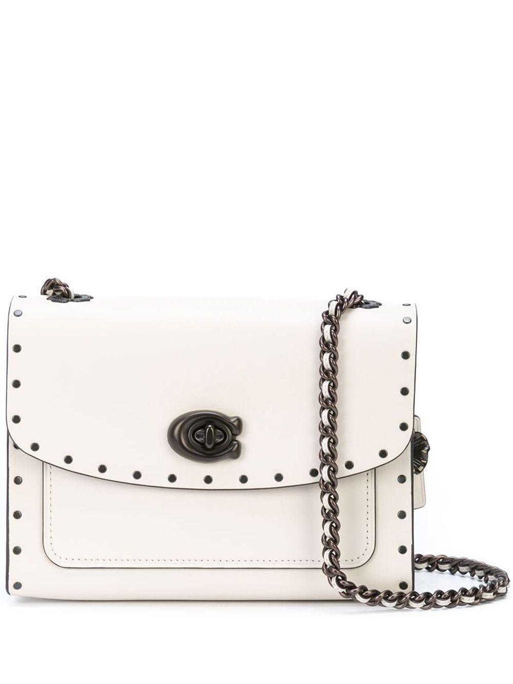 white studded bag
