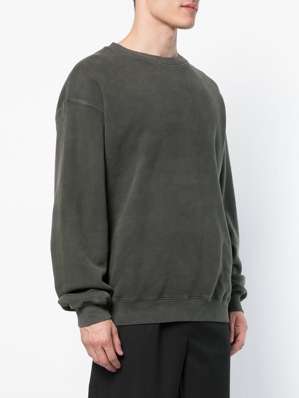 Yeezy Cotton Oversized Crewneck Sweatshirt in Grey (Gray) for Men - Lyst