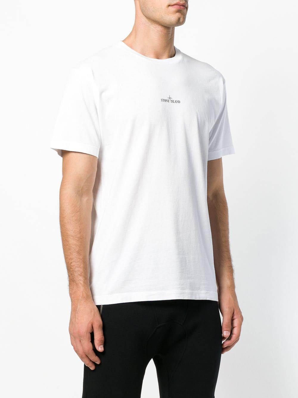 Stone Island Plain T-shirt in White for Men | Lyst