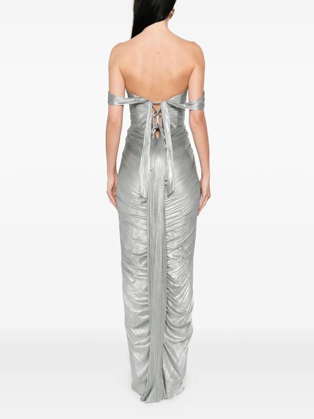 Maria Lucia Hohan Susie Halter Pleated Maxi Dress in White | Lyst