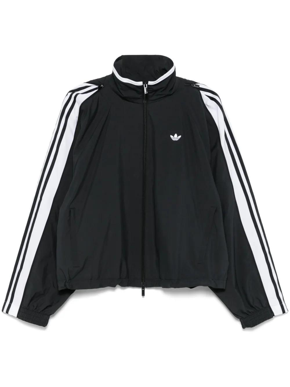 adidas Zip-Detail Track Jacket in Black Lyst
