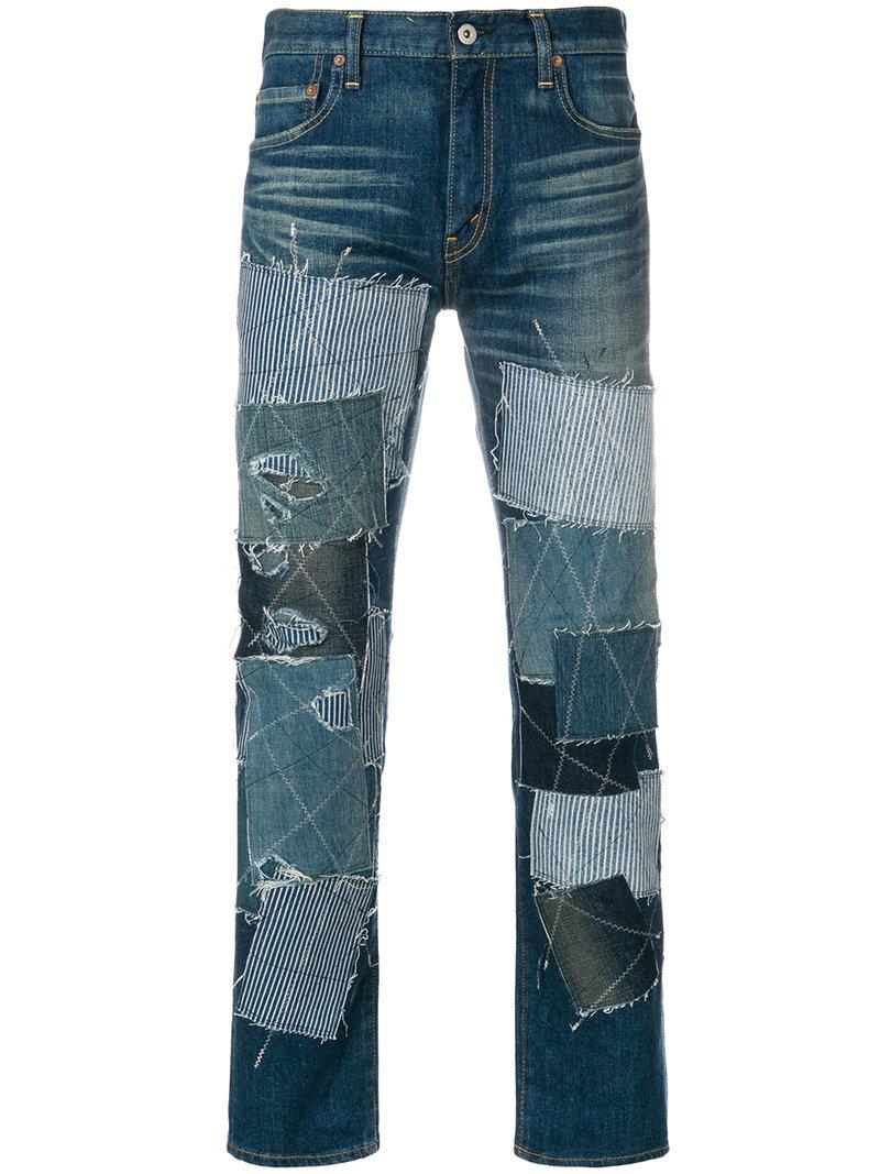 Junya Watanabe Junya Watanabe Comme Des Man X Levi's Patchwork Jeans in Blue for Men |
