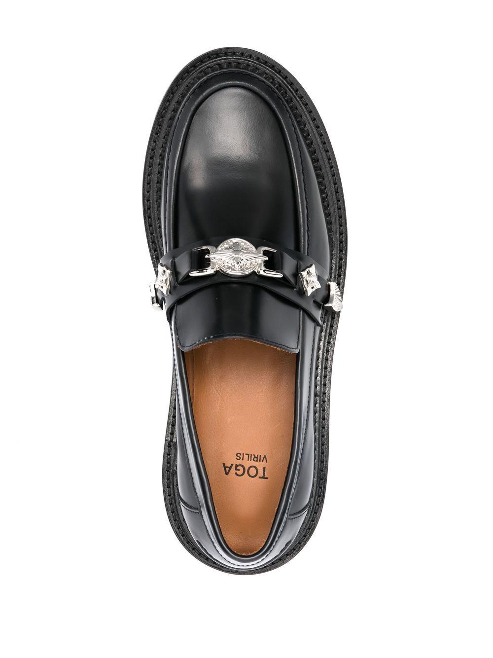 Toga Virilis Chunky Leather Loafers in Black for Men | Lyst Canada