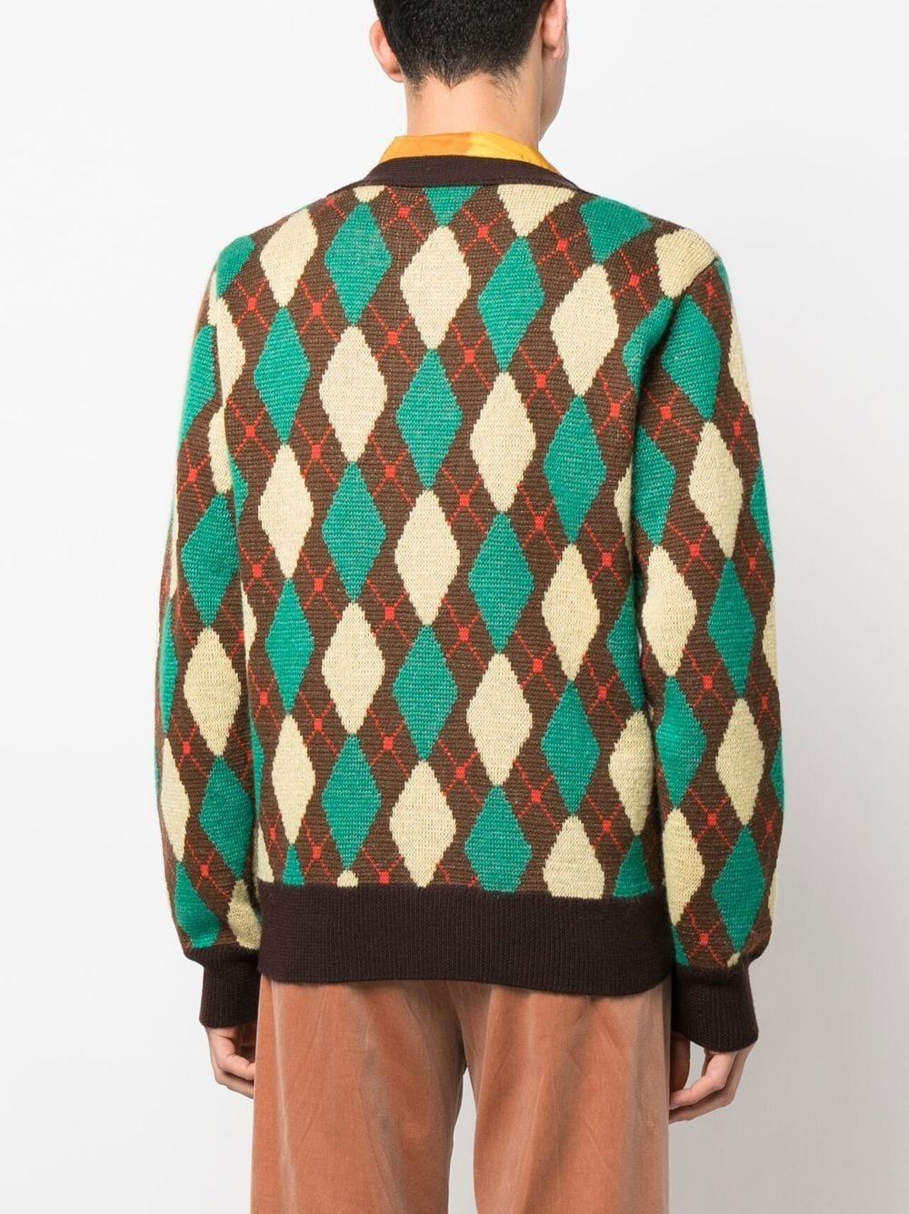 WalesBonner argyle williams knit sweater | electricasanmiguel.com.mx