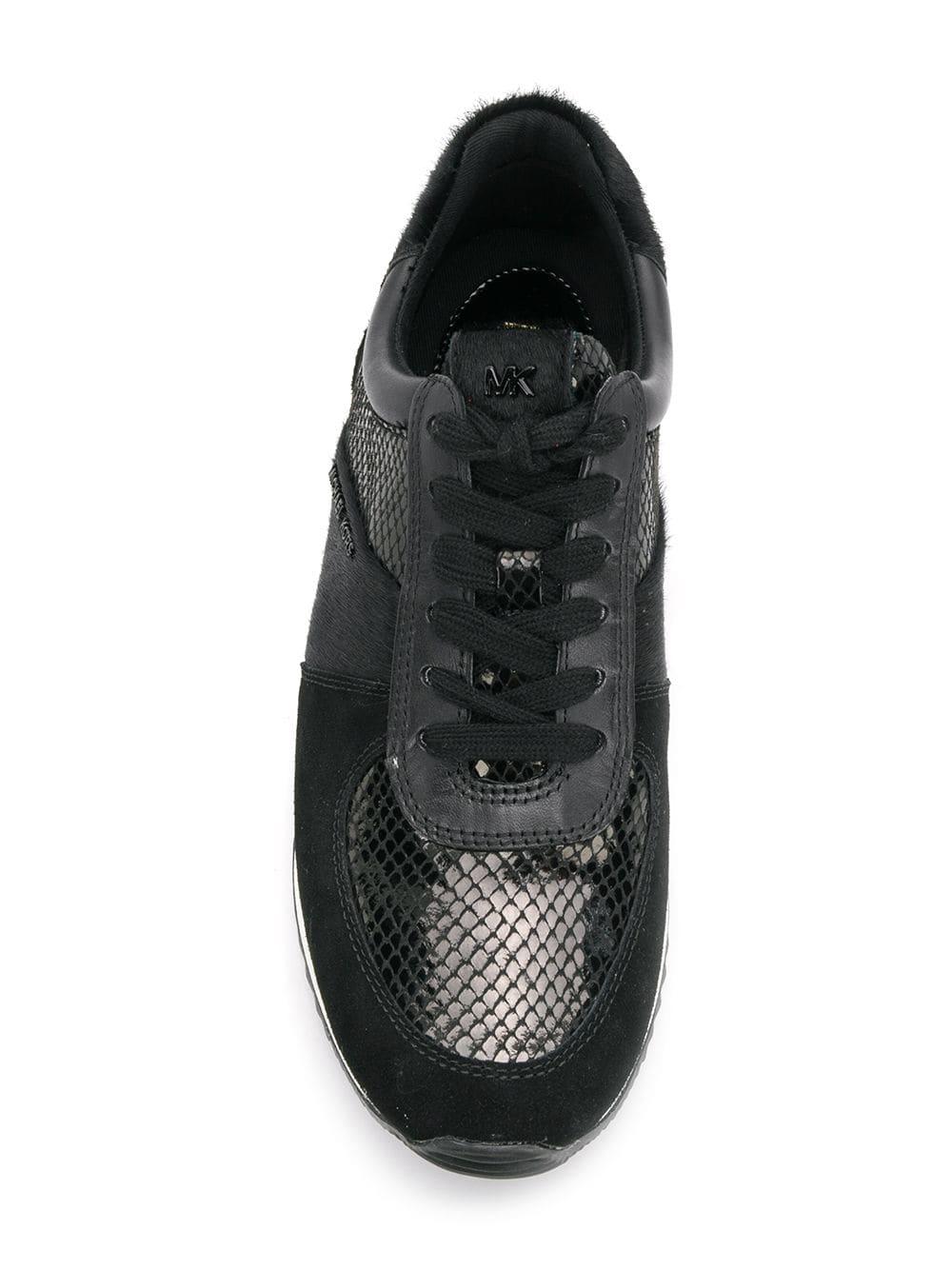 MICHAEL Michael Kors Allie Wrap Trainer No Heel Sneakers Black | Lyst