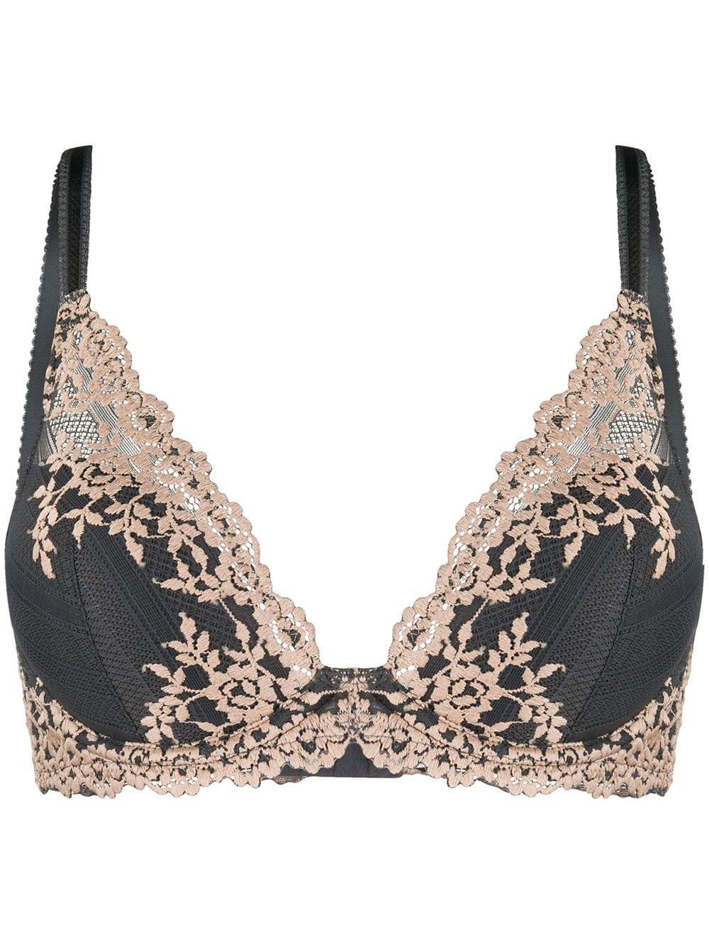 Lace Perfection Botanical Green Plunge Bra from Wacoal