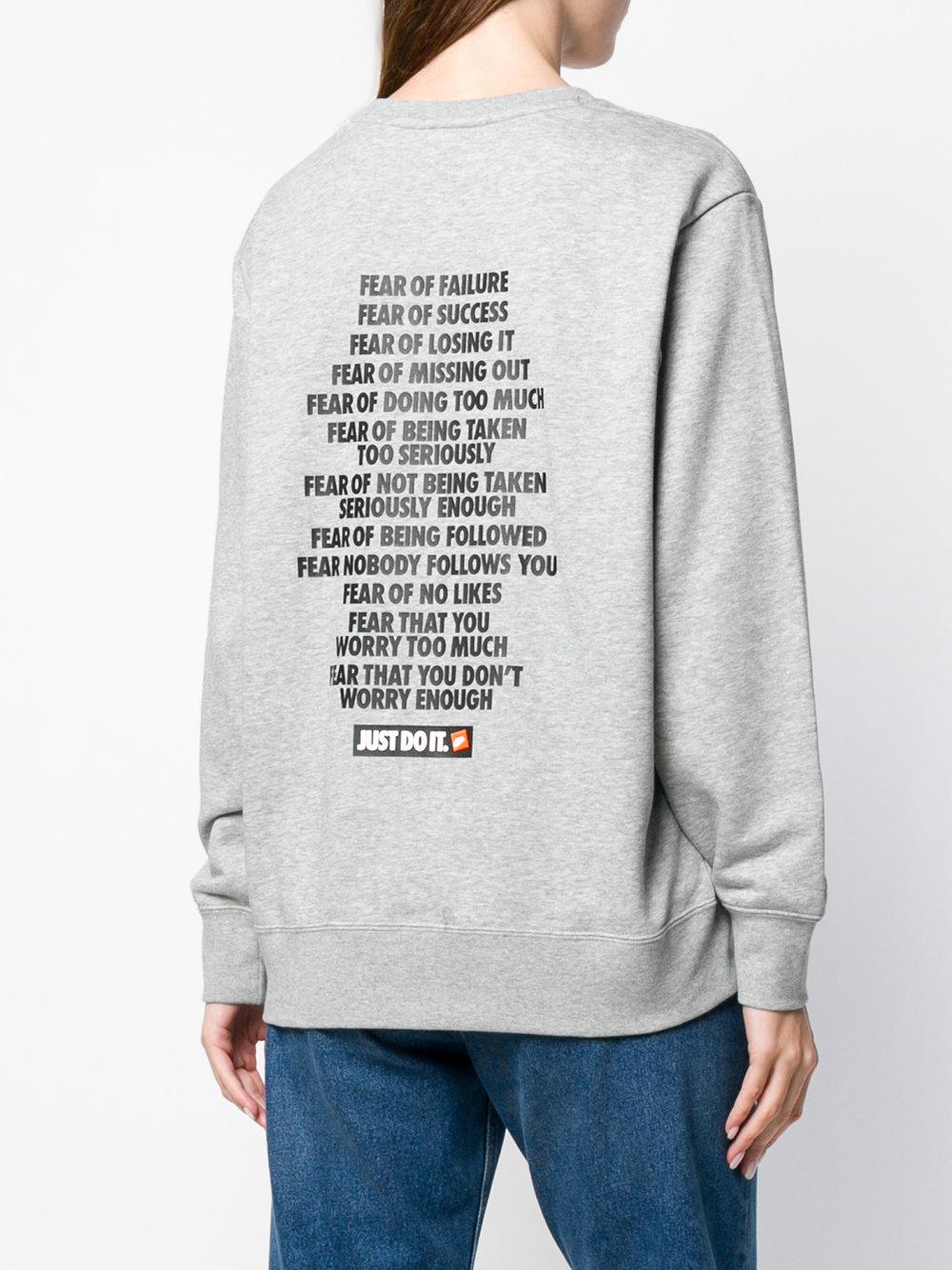 Sudadera Just Do It Nike de Algodón de color Gris | Lyst