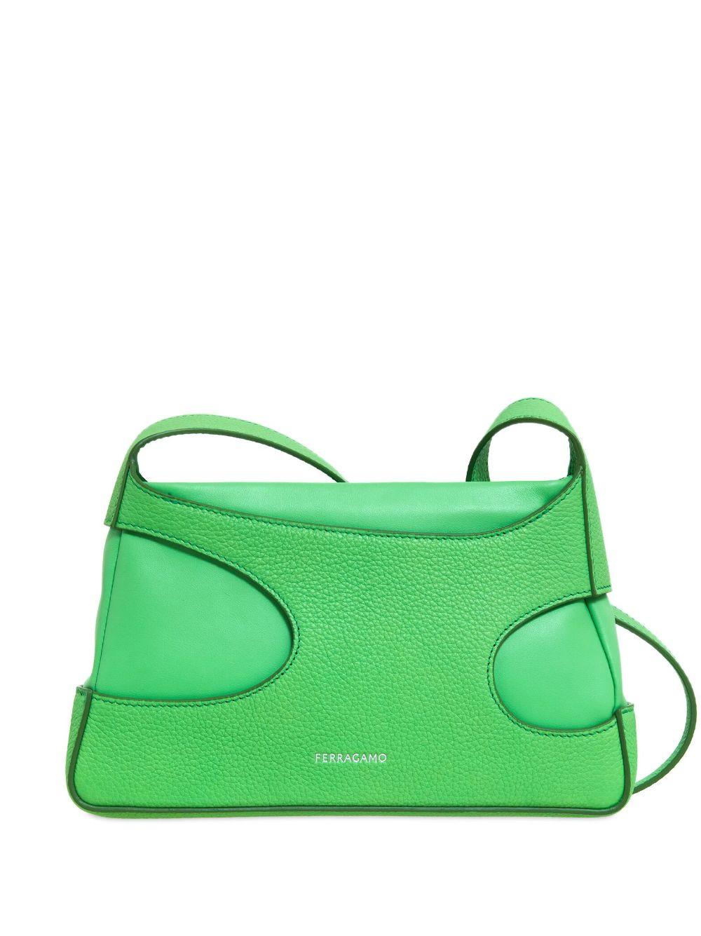 Ferragamo Cutout Leather Mini Bag in Green Lyst