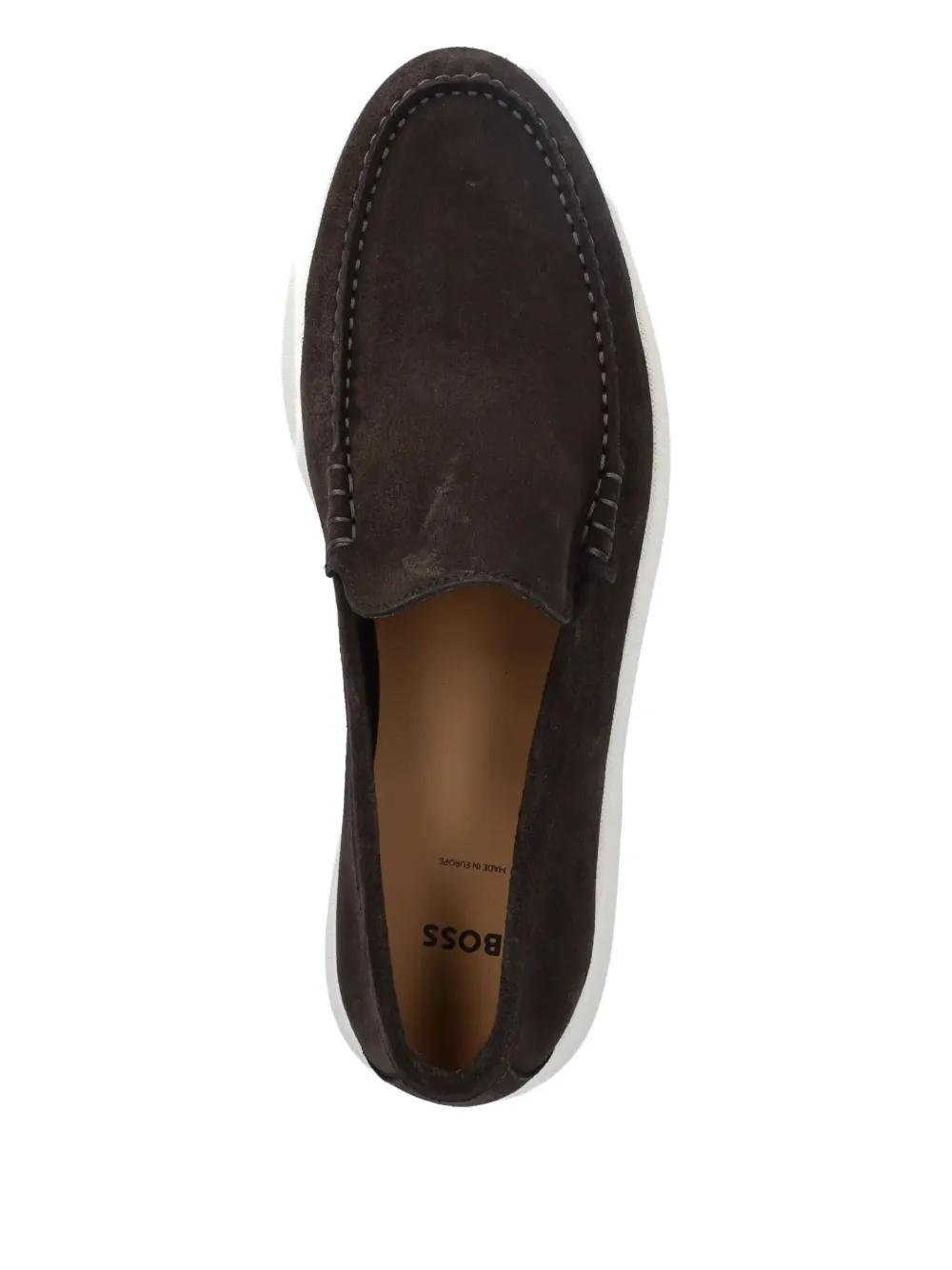 【関税込み】BOSS ブラウン スエード スリッポン ブラウン BOSS スリッポンシューズ メンズ | Lyst