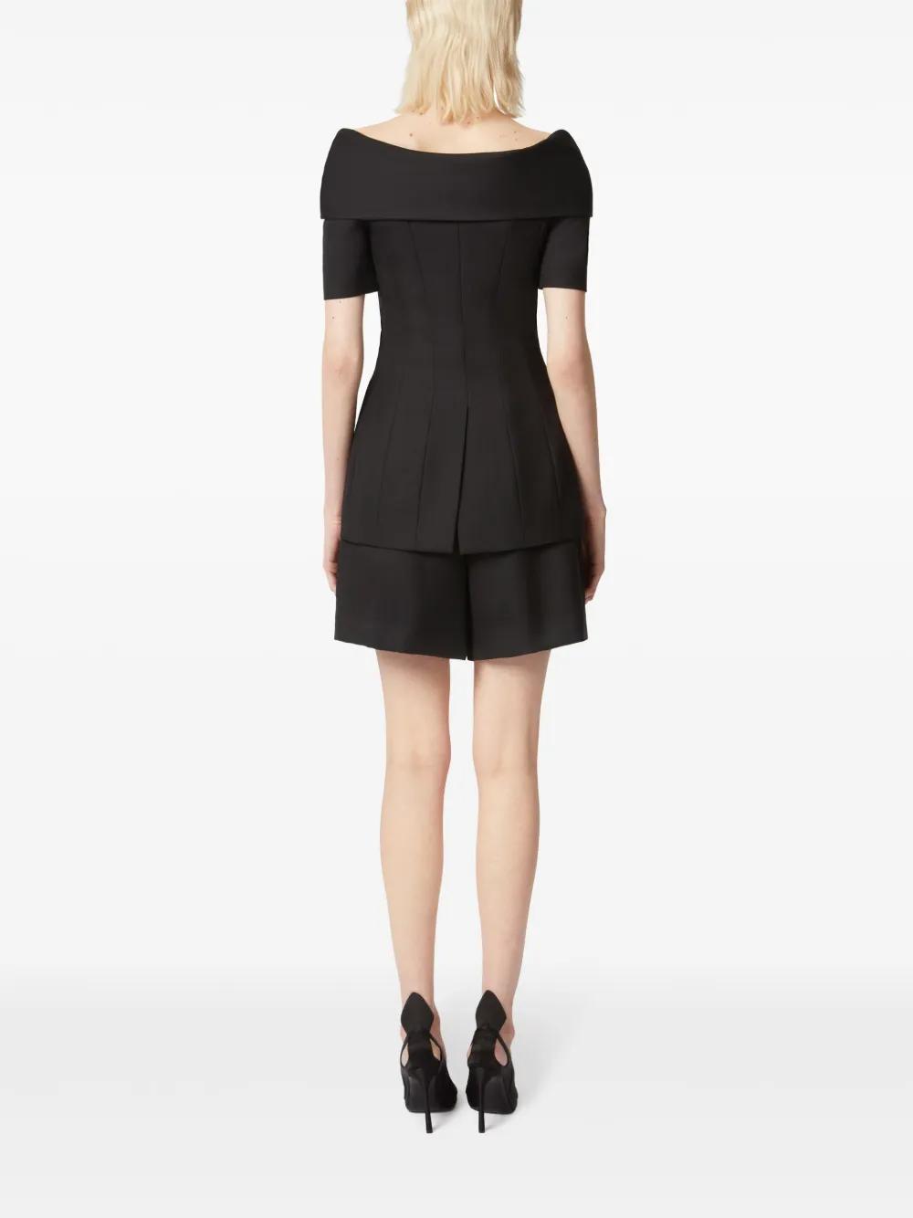 Nina Ricci>>スクエアネックライン ミニドレス Nina Ricci スクエアネック ミニドレス | ホワイト | FARFETCH JP