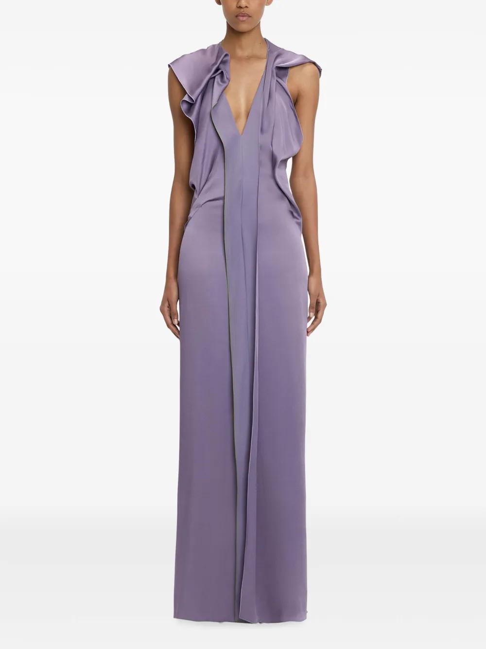victoria beckham purple dress Its a lilac week at Trinny London, and Im channelling our new See The Light SPF 50+ Moisturiser in this dress. With so many hues to choose from, everyone can find a that This midi dress from Victoria Beckham features a sophisticated asymmetrical design with elegant draping at the waist Purple Victoria Victoria Beckham Dress