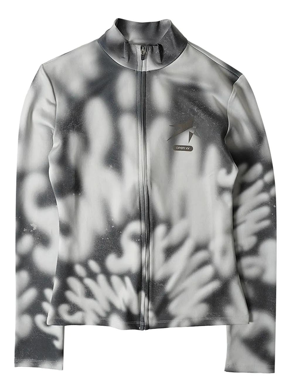 ジャケット・アウター Open YY ZIPUP JACKET OPEN YY] APPLIQUE ZIPUP JACKET - GRAY / NAVY (OPEN