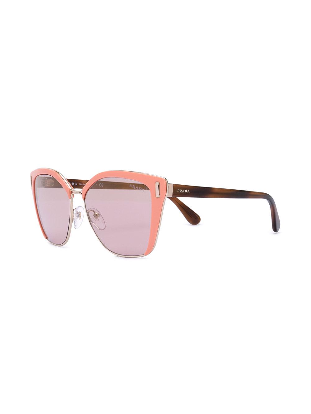 Lunettes De Soleil Oeil De Chat Prada En Coloris Rose Lyst Lunettes De Soleil Oeil De Chat Prada En Coloris Rose Lyst