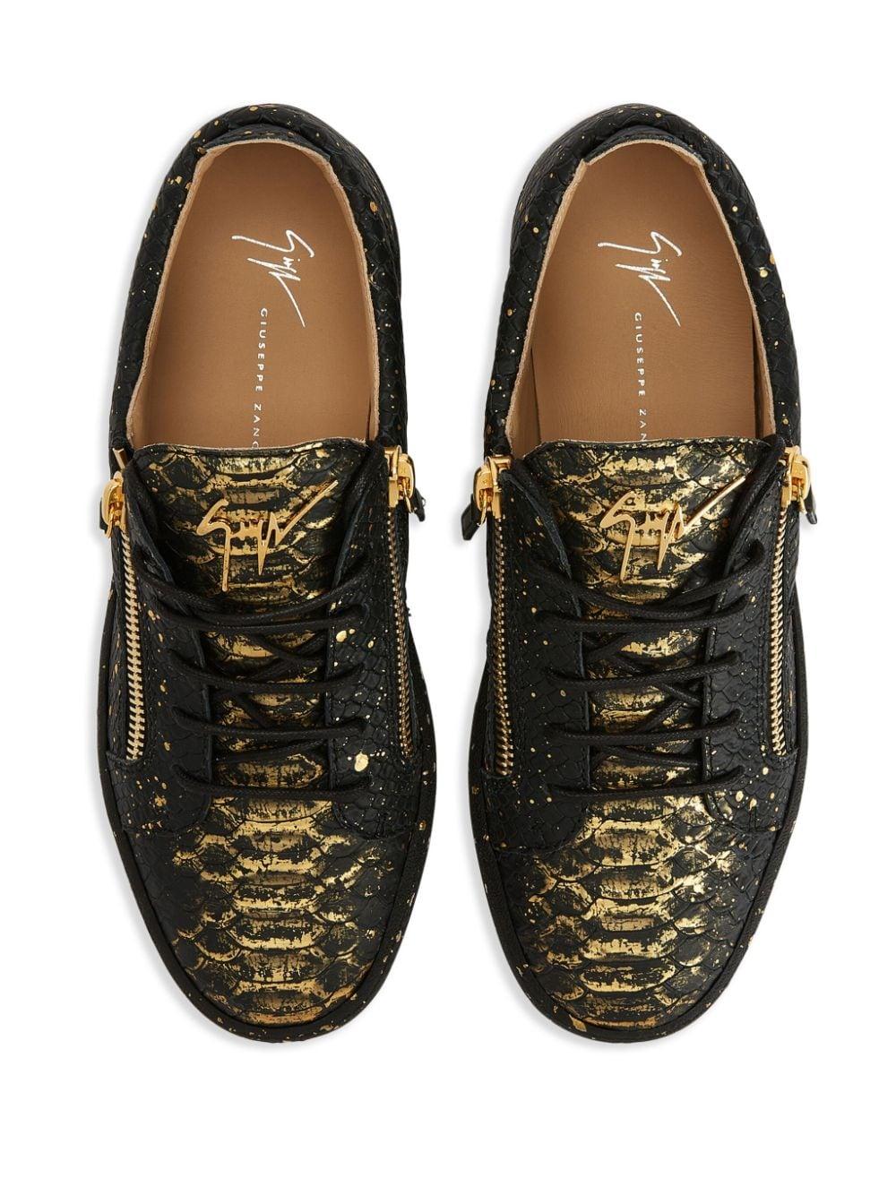 Giuseppe Zanotti Frankie Snakeskin effect Leather Sneakers in