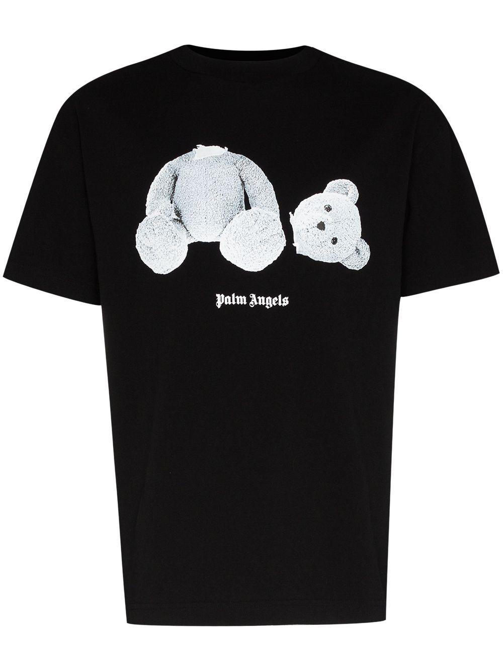 Palm Angels Cotton Teddy Bear-print T-shirt in Black for Men - Lyst