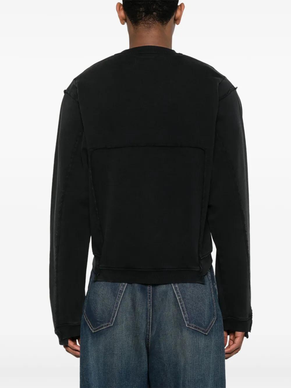 Martine Rose Shrunken Zip-Up Sweatshirt in Black | Lyst