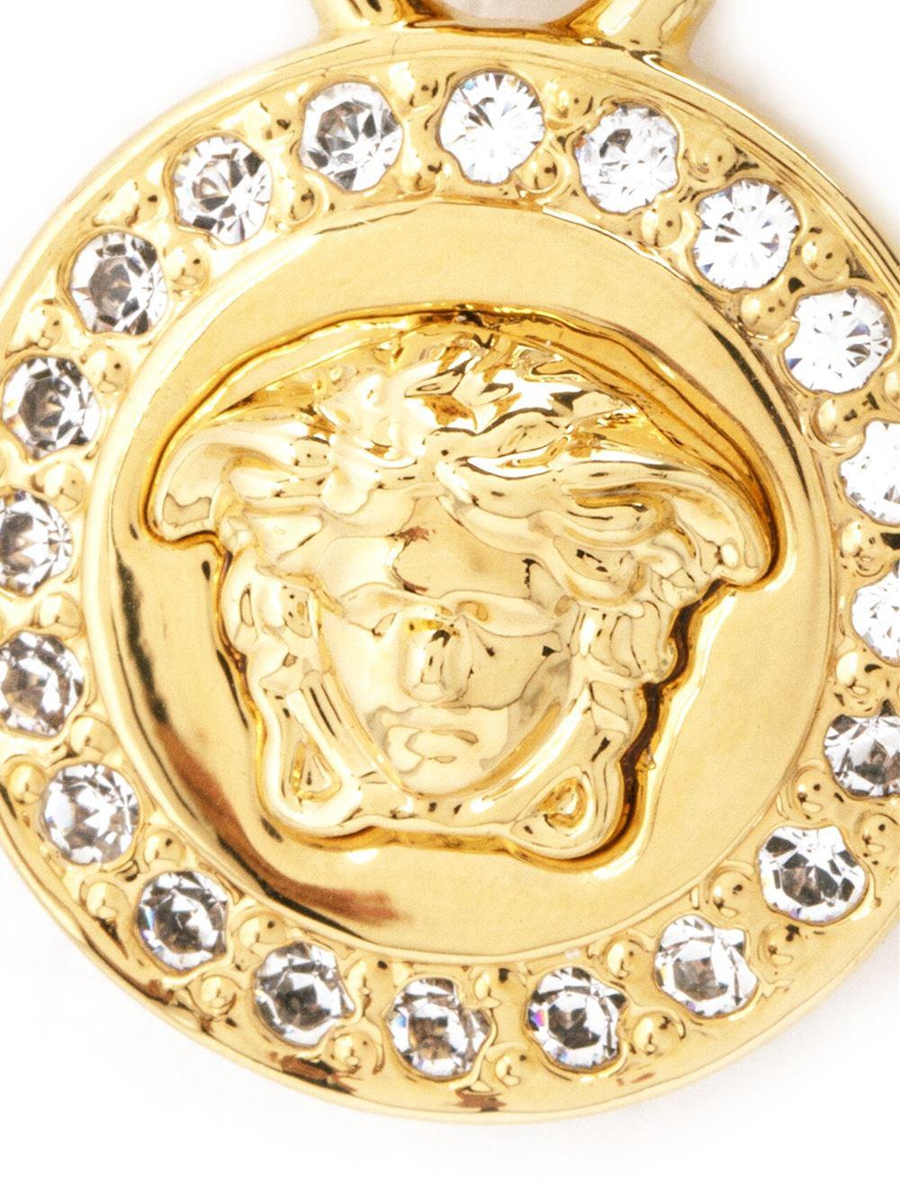 versace earrings black and gold