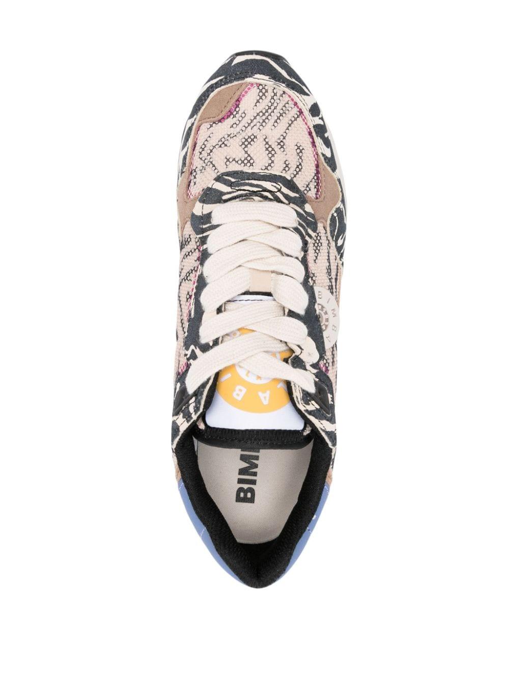 Bimba Y Lola Chimo-logo Tiger-print Sneakers in White