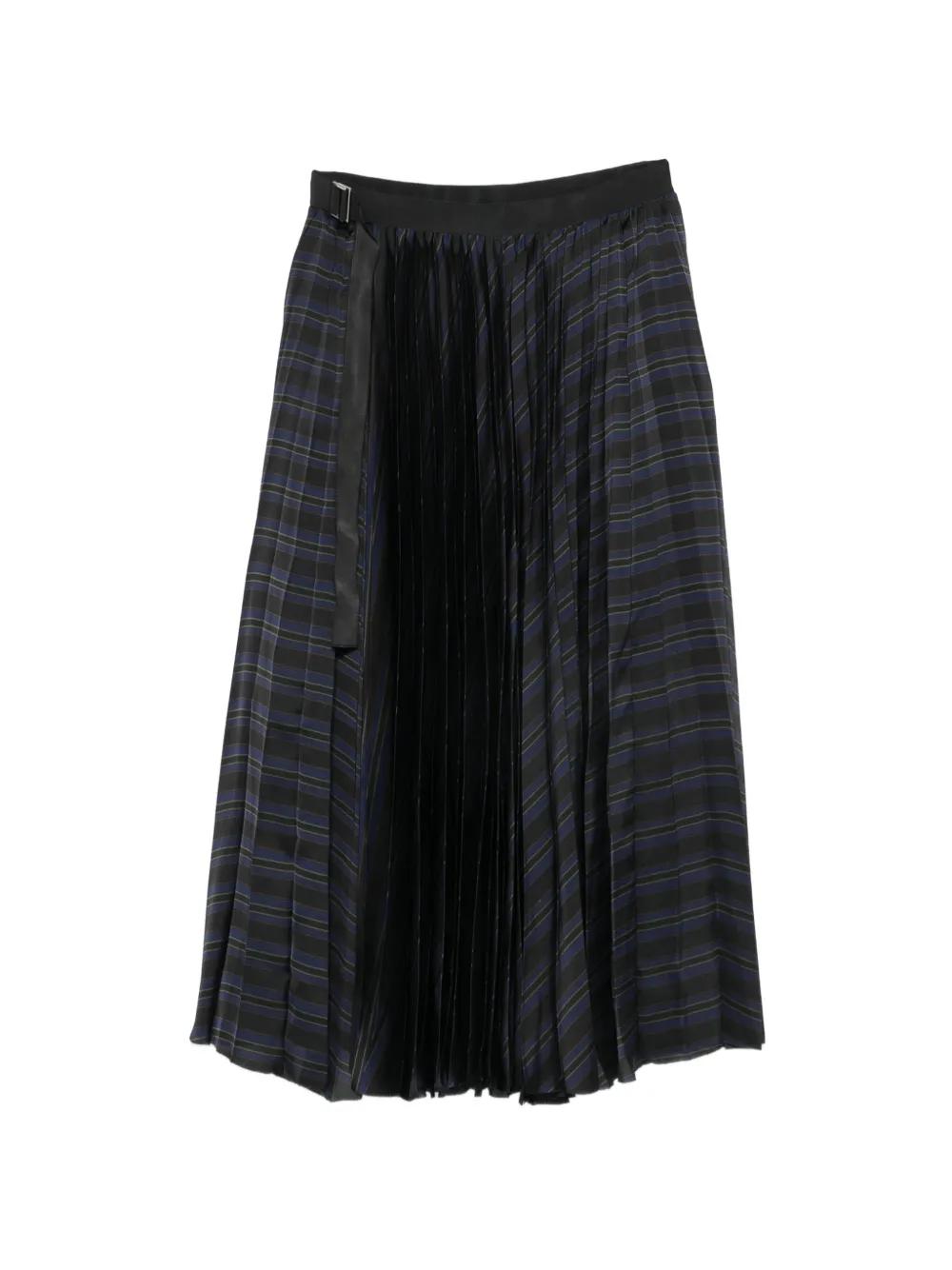 Sacai ストライプ　ドレープ　プリーツ　ドッキング　切替　スカート　サイズL レディース Sacai スカート | オンラインセールは最大48%オフ | Lyst
