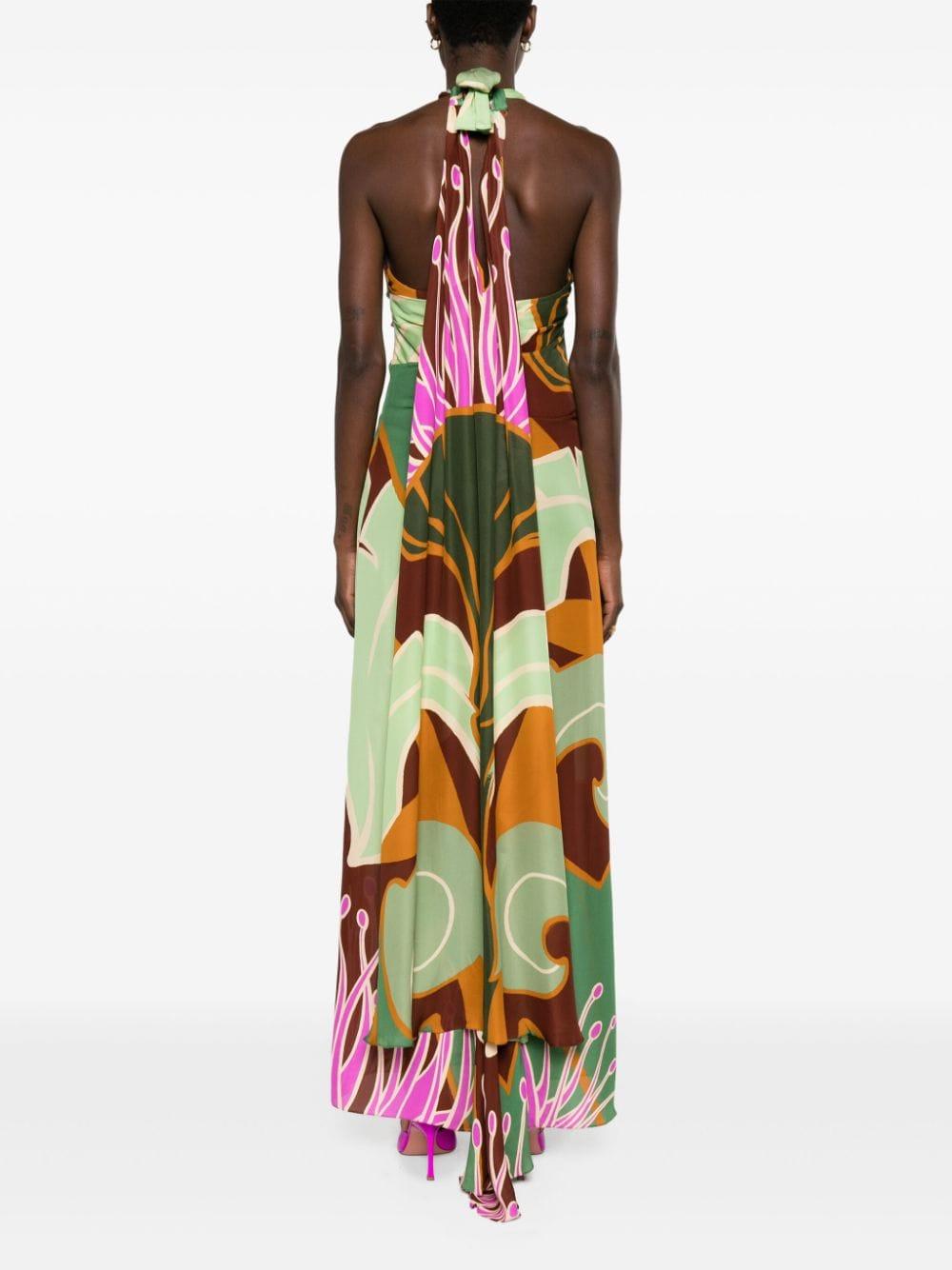 green emerald velvet dress Johanna Ortiz Perfume Memory Maxi Dress main image 1