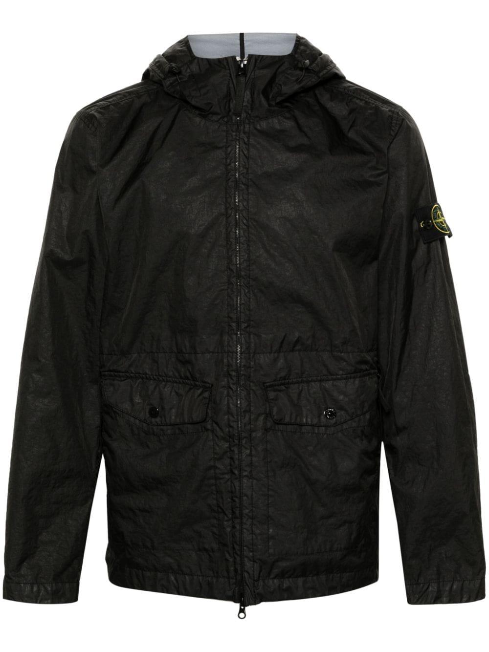 Stone Island Membrana 3l Tc Hooded Jacket in Black for Men