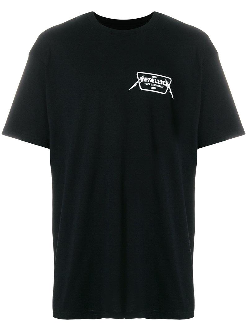Vans Cotton Metallica Logo T-shirt in Black for Men - Lyst