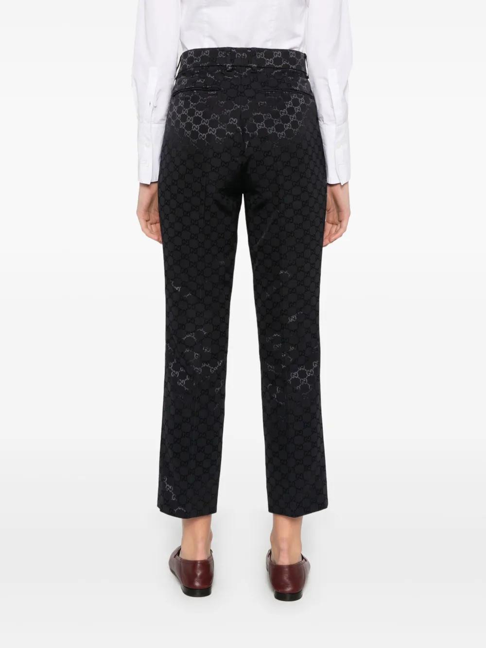 Gucci Gg-Jacquard Trousers in Black | Lyst
