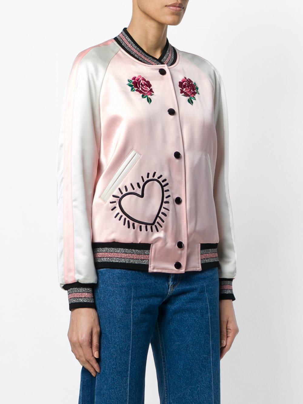 coach x keith haring reversible satin jacket