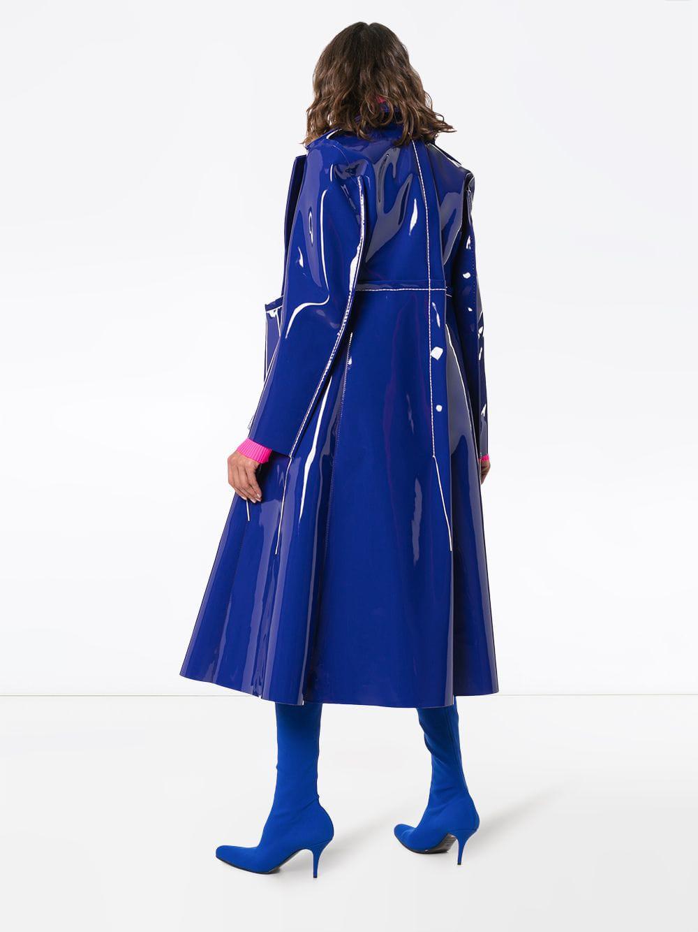 Marni High Shine Pvc Coat in Purple | Lyst