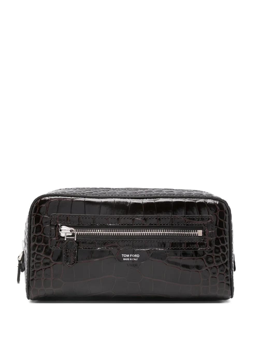 Tom Ford Sac Tom Ford Alix Rabat en cuir de veau grainé bleu marine Sac