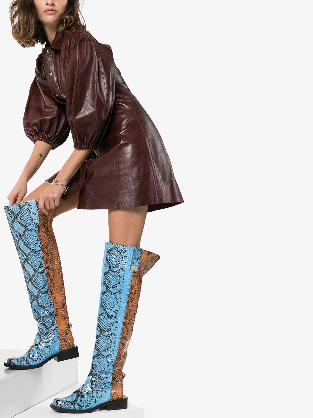 ganni snake boots