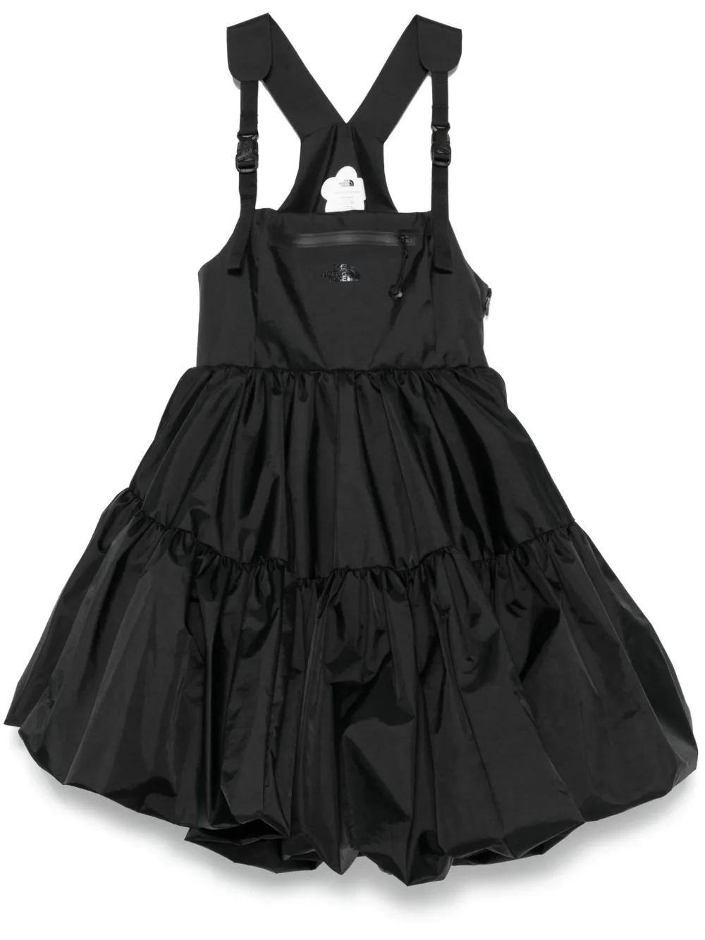 cecilie bahnsen ミニワンピース CECILIE BAHNSEN ウール混クロッケ ミニワンピース ラッフル付き