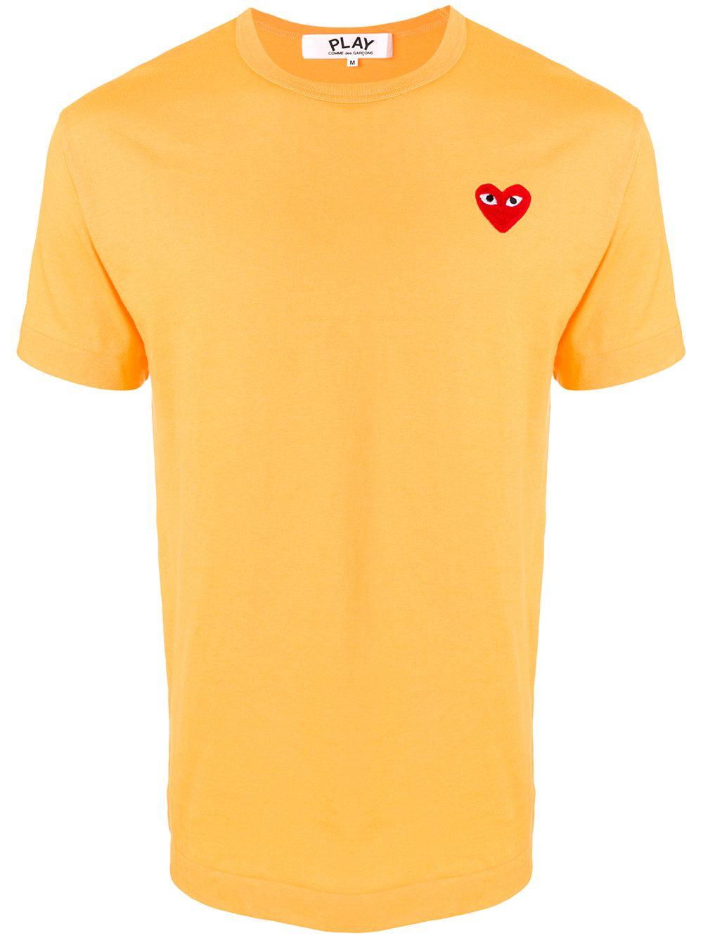 comme des garcons play yellow shirt