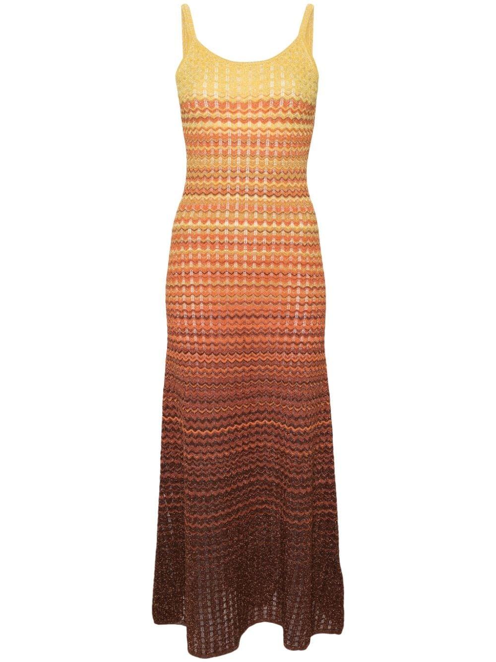 sandro dress brown Sandro Women's Knit Maxi Dress - Brown