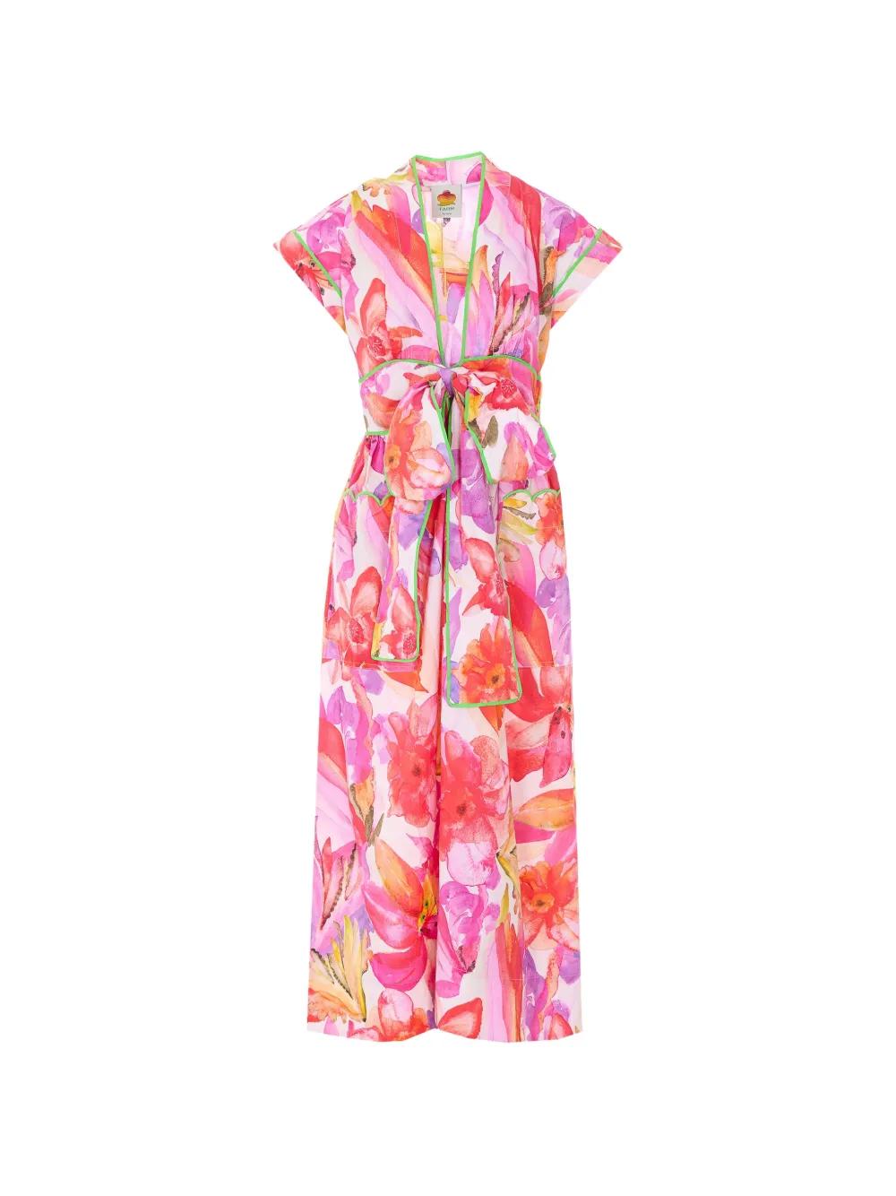 chinese dress ladies Provence Bloom Tiered Midi Dress Floral Pink– Selfie Leslie main image 1