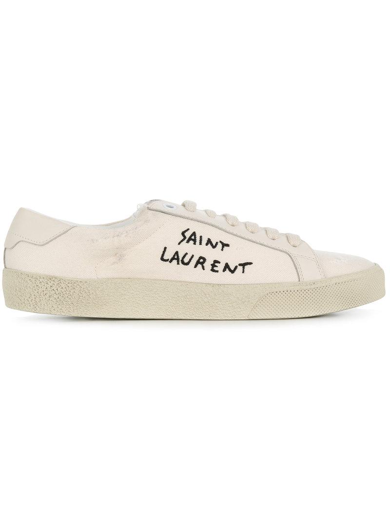 Lyst - Saint Laurent Signature Court Classic Sl/06 Sneaker in White ...