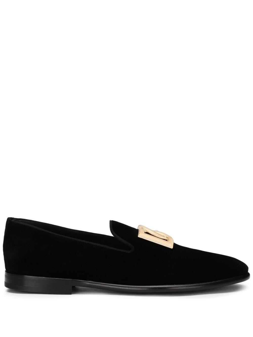 Dolce and gabbana velvet slippers sales