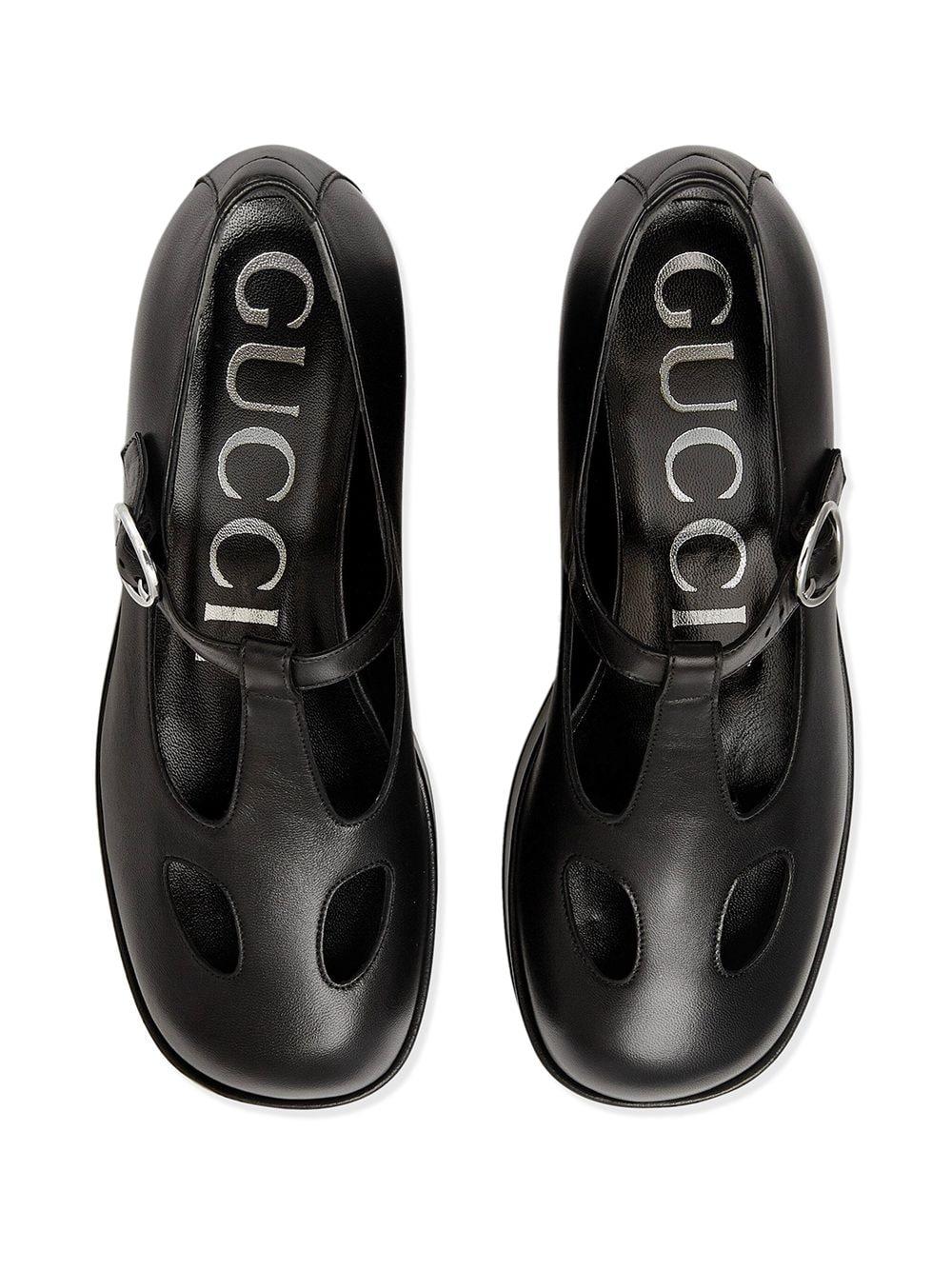 Gucci Platform Leather Mary Janes in 