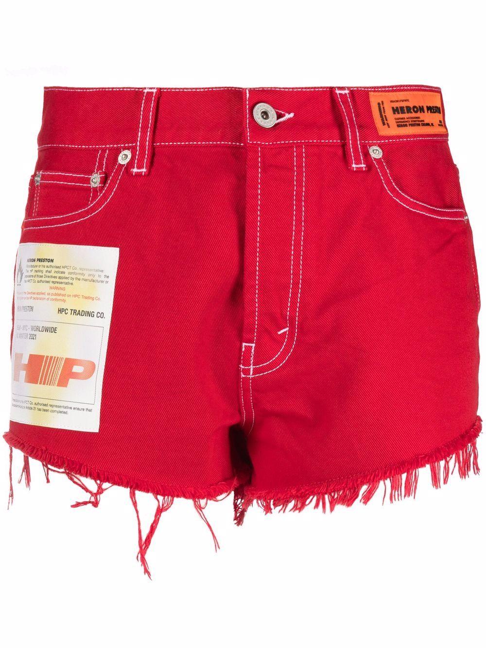 Heron Preston Logo-patch Denim Shorts 