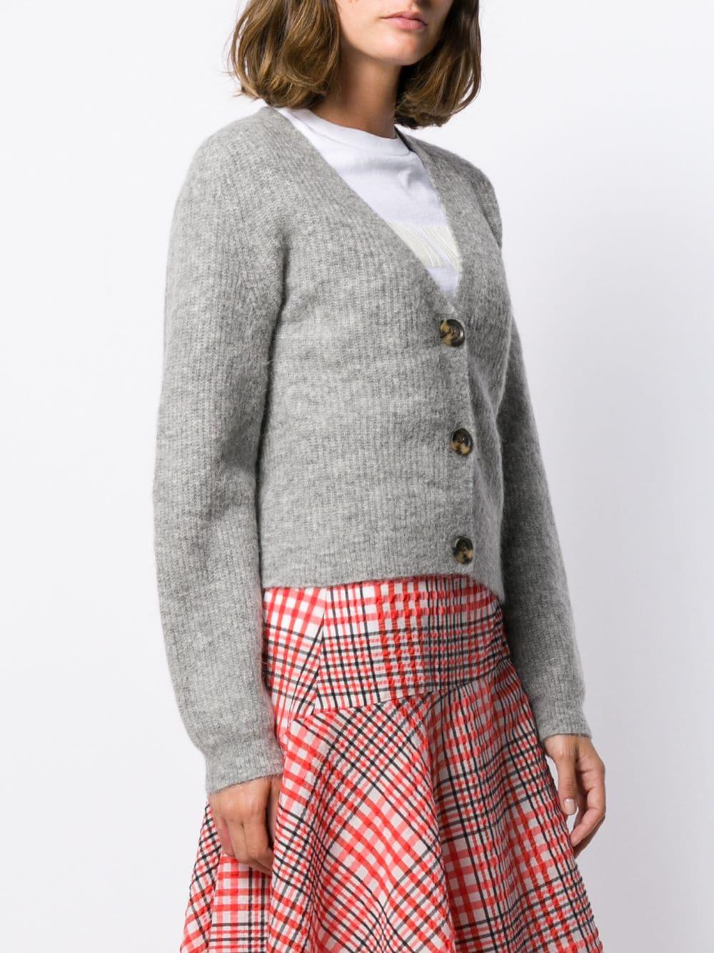 ganni cardigan grey