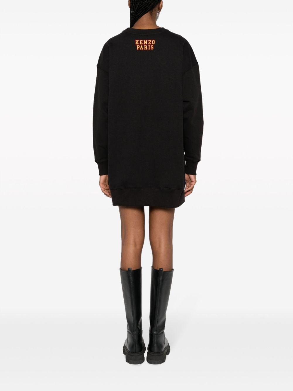 KENZO Tiger Academy Sweatshirt Minidress in Black Lyst