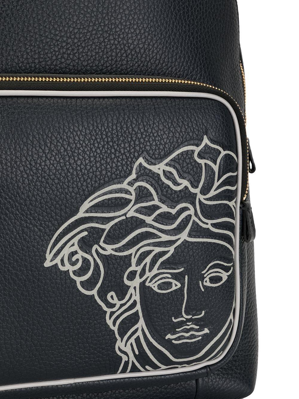 Versace Leather Pop Medusa Backpack in Blue for Men | Lyst