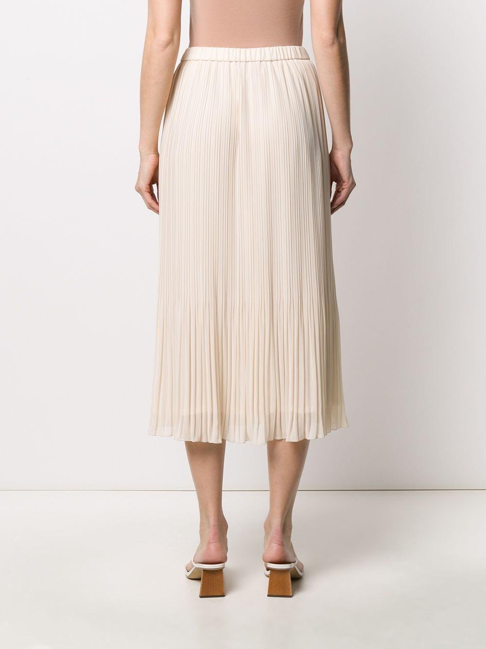 Peserico Gonna Pleated Skirt in Natural - Lyst