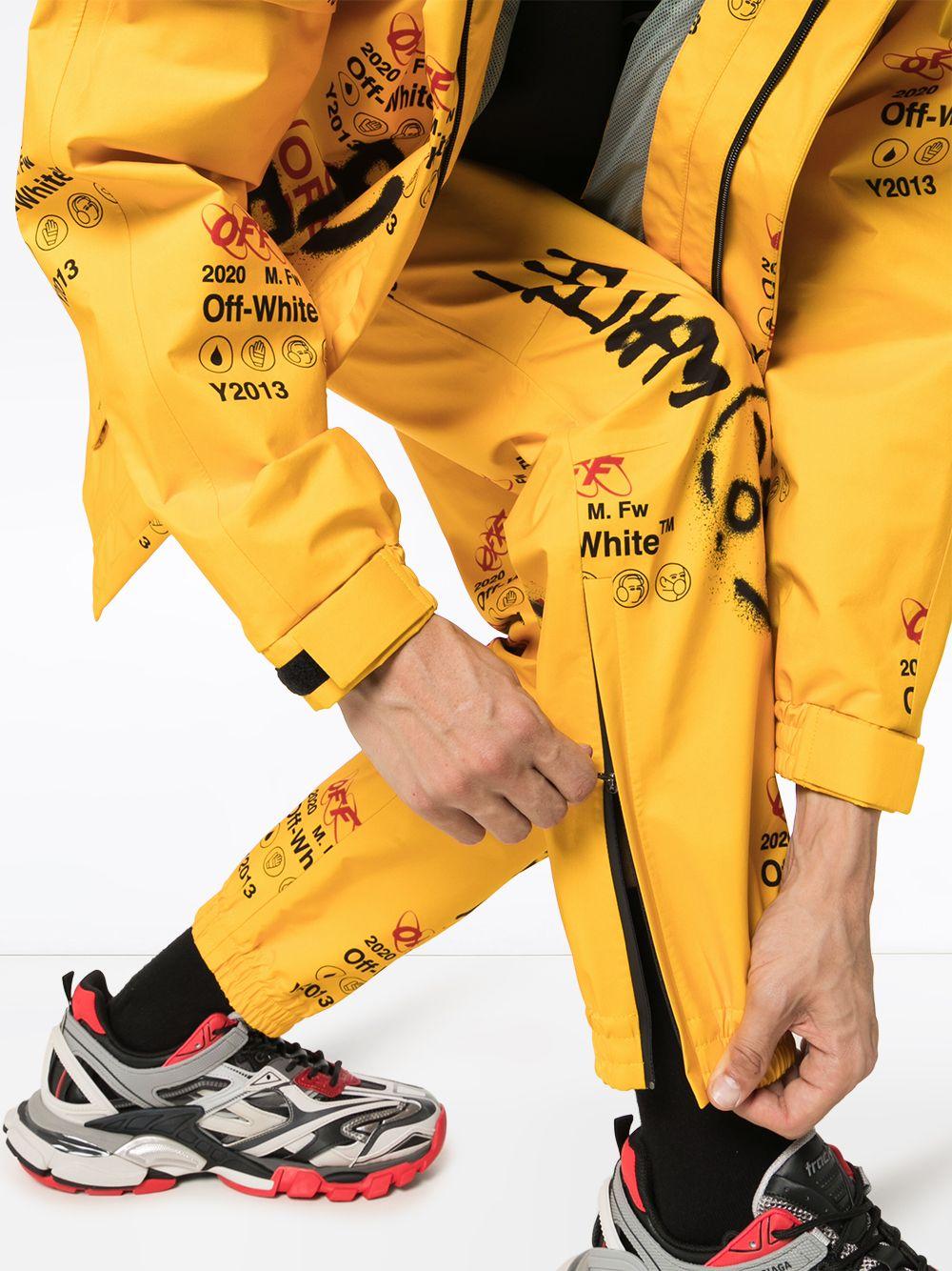 Off-White c/o Virgil Abloh Yellow Goretex Lounge Pants for Men