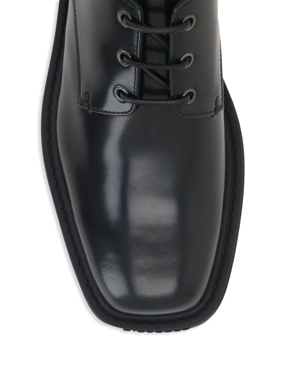 Givenchy メンズ ブラック レザー ダービーシューズ レースアップ