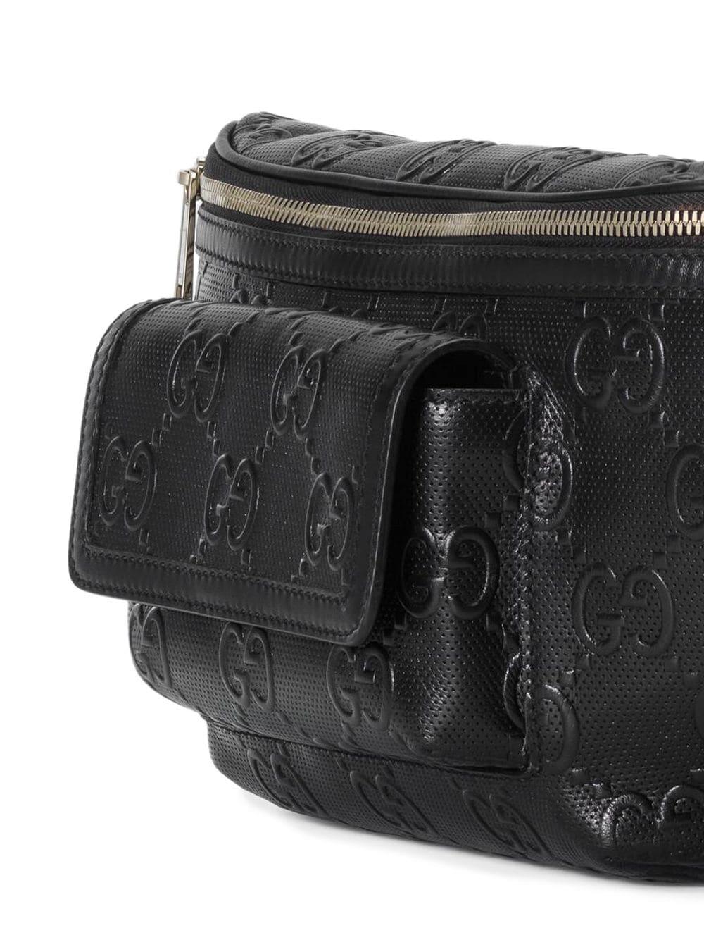 Gucci Leather GG Embossed Belt Bag in Black for Men Lyst