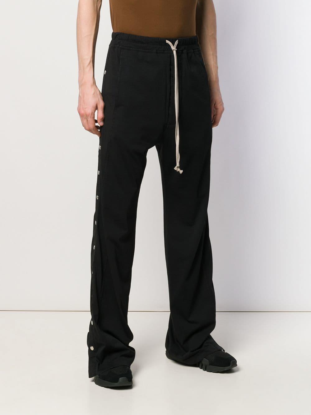 Rick Owens DRKSHDW Side Buttons Trousers in Black for Men | Lyst