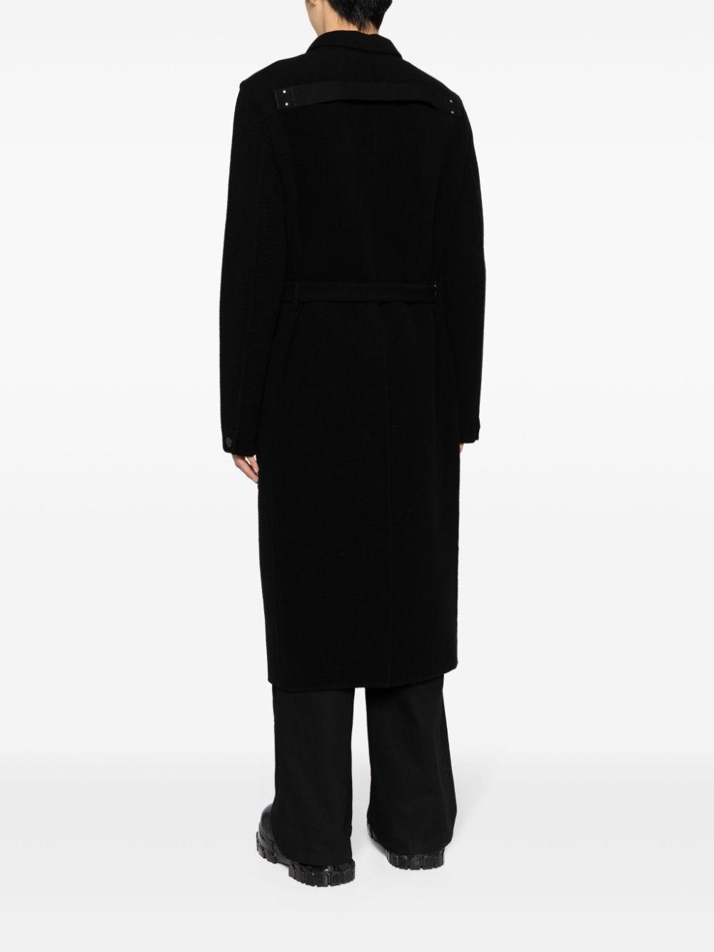 Rick Owens Belted Cashmere Single-breasted Coat in Black for Men