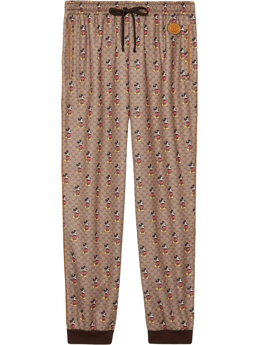Gucci X Disney Monogram-print Track Pants in Brown for Men | Lyst