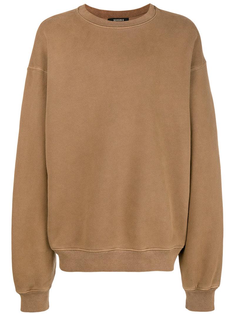 Yeezy Season 6 Crewneck Sweater in Brown for Men | Lyst
